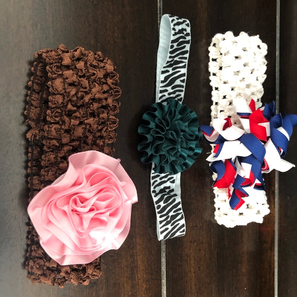NWOT Set of 3 Handmade Soft headbands